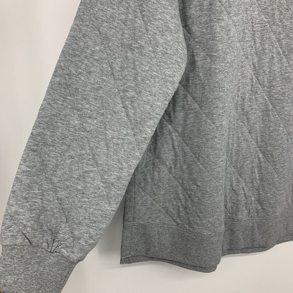 Old Navy Sweatshirt Gray Vintage Quilted Tunic Pullover - Picture 6 of 12
